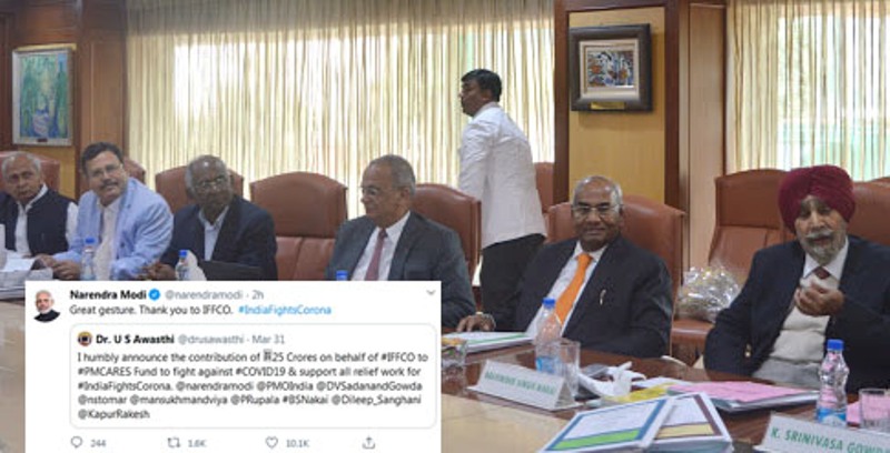 कोरोना भाईरस रोकथाम तथा उपचार कोषमा इफ्कोको ५० लाख सहयोग